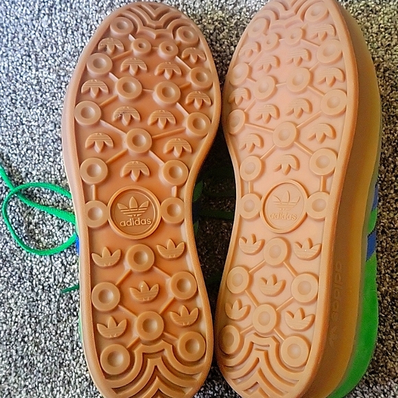 Adidas Gazelle Bold Tri Gum Sold Platform Blue And Green Shoes Size 9 - Picture 4 of 12